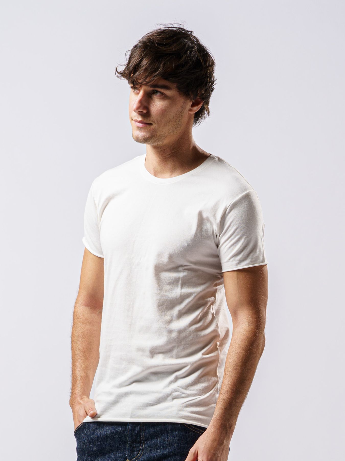 【予約品 1月25日(日) 締切】3 in pack-T S/S / 3インパック ショートスリーブ Tシャツ / ホワイト / クルーネック、Vネック、ディープVネック