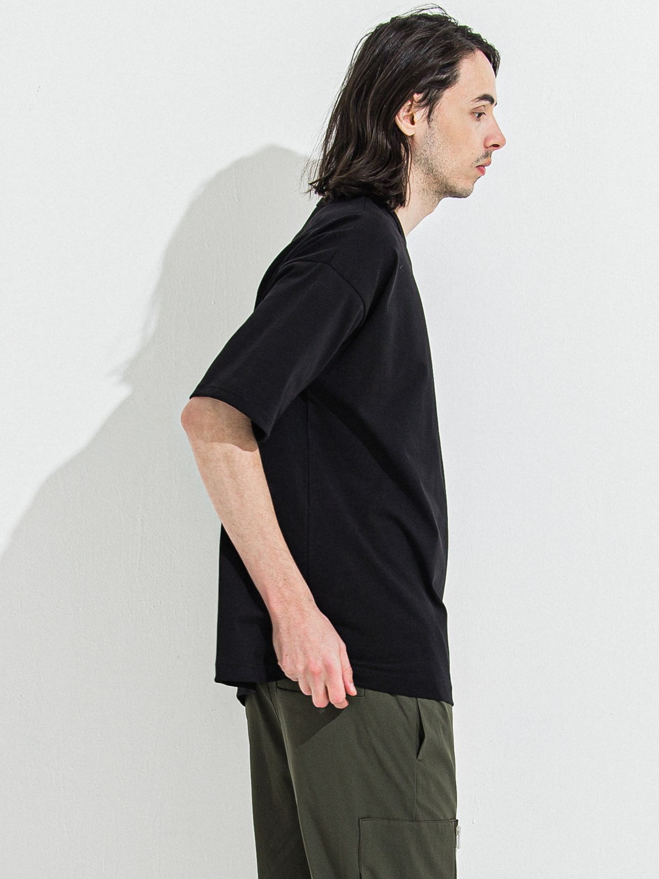 CREW OVER TEE /  クルーオーバーサイズTシャツ / ブラック