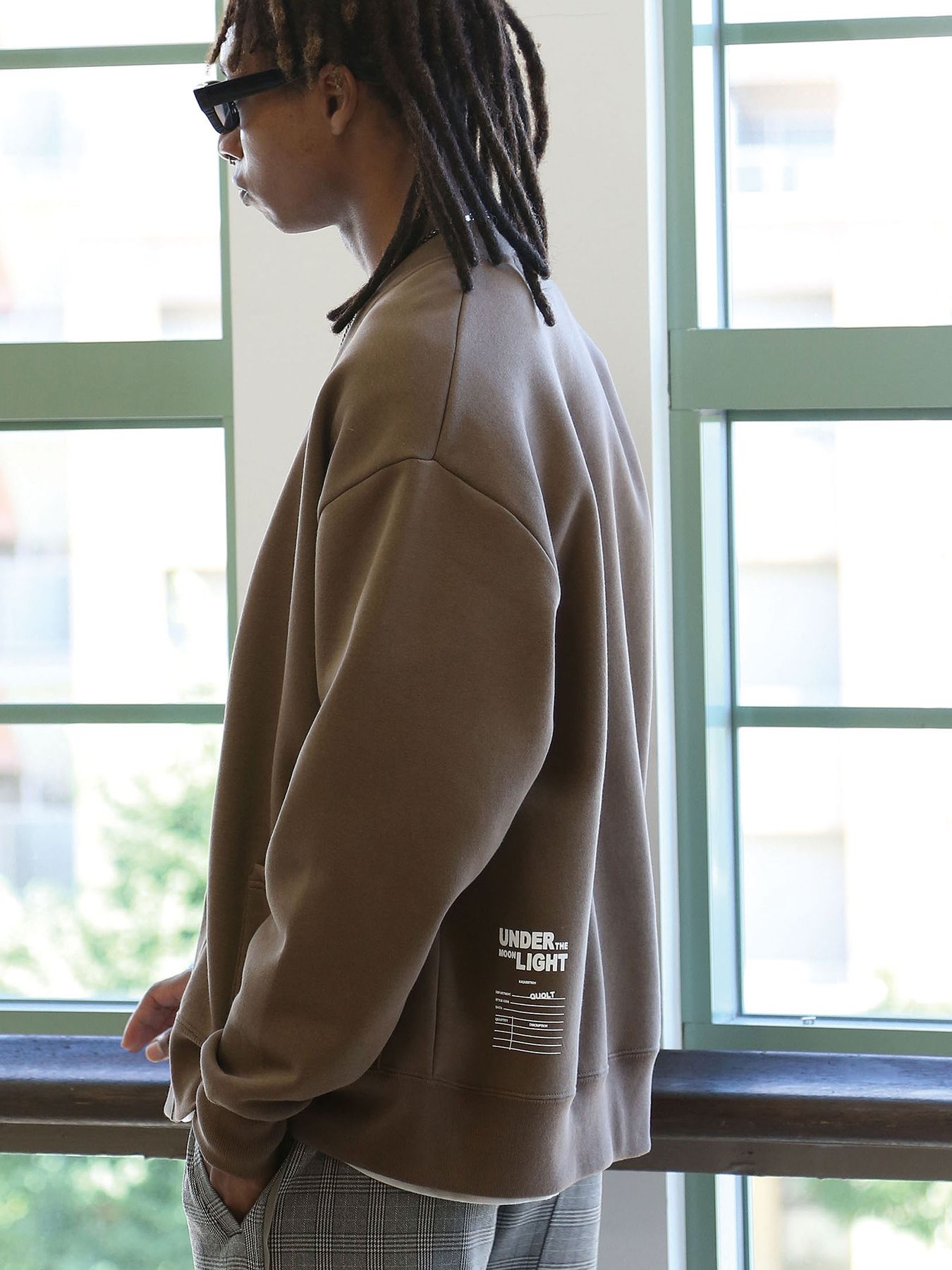 SWEAT CARDIGAN / BROWN【QUOLT】