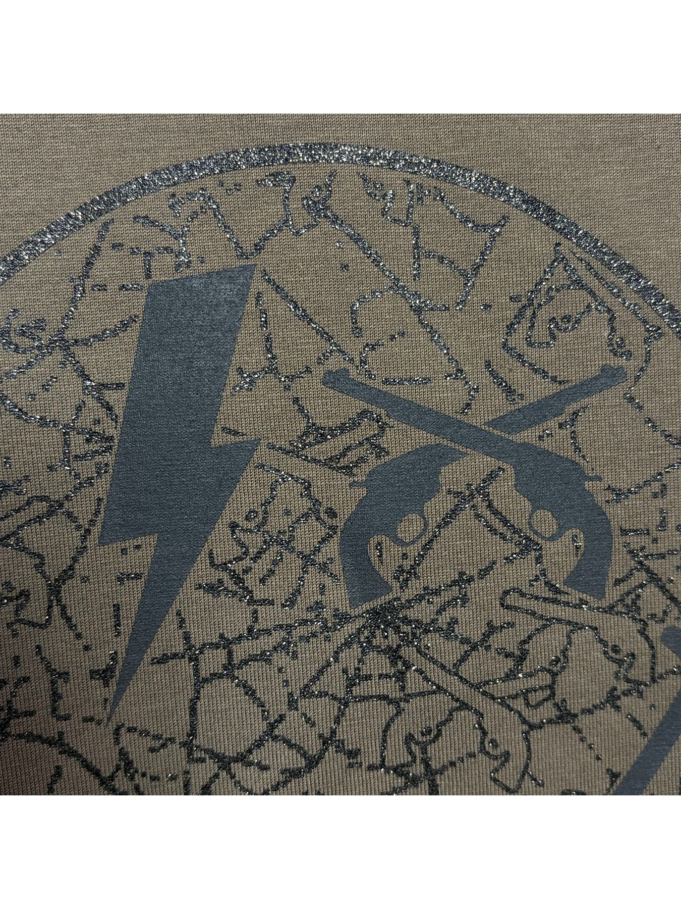 【予約品 3月9日(月) 18:00 締切】ORG/CO L/S T SMILE / スマイルプリント オーガニックコットン ロンT / カーキ