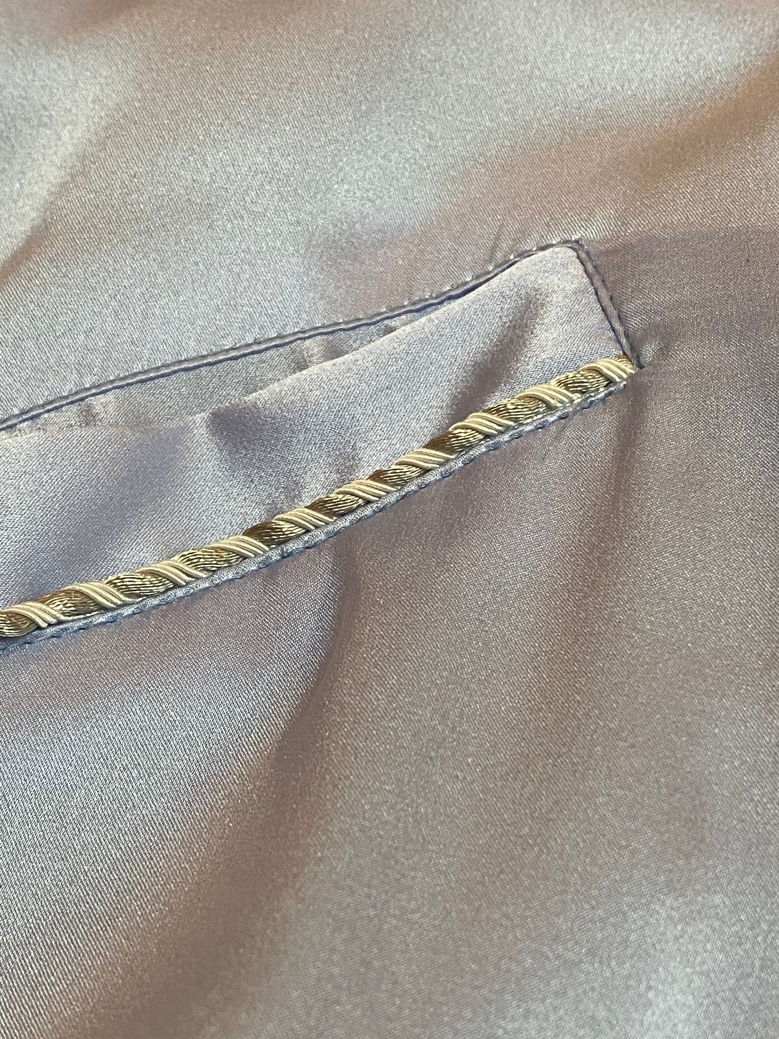 ミッキーマウス刺繍SILK100％スカジャン スカイブルー≪71MICHAELミッシェル≫