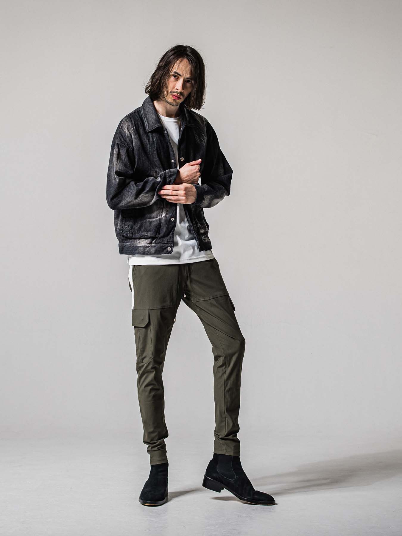 【予約品 11月16日(日) 締切】LDENIM AG FLIGHT JK / ライトデニム ミリタリージャケット / ブラックゴユーズド