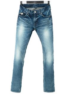 12.5oz Organic Cotton Stretch Denim Tight Straight Jeans / 12.5oz オーガニックコットン ストレッチデニム タイトストレート  / TIGHT JOE  / インディゴUSED