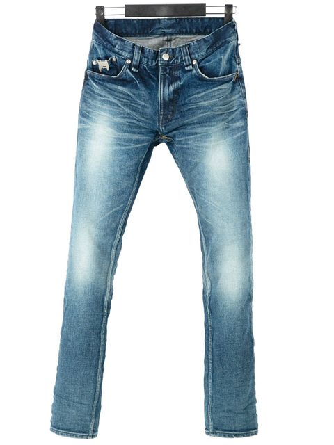 12.5oz Organic Cotton Stretch Denim Tight Straight Jeans / 12.5oz オーガニックコットン ストレッチデニム タイトストレート  / TIGHT JOE  / インディゴUSED