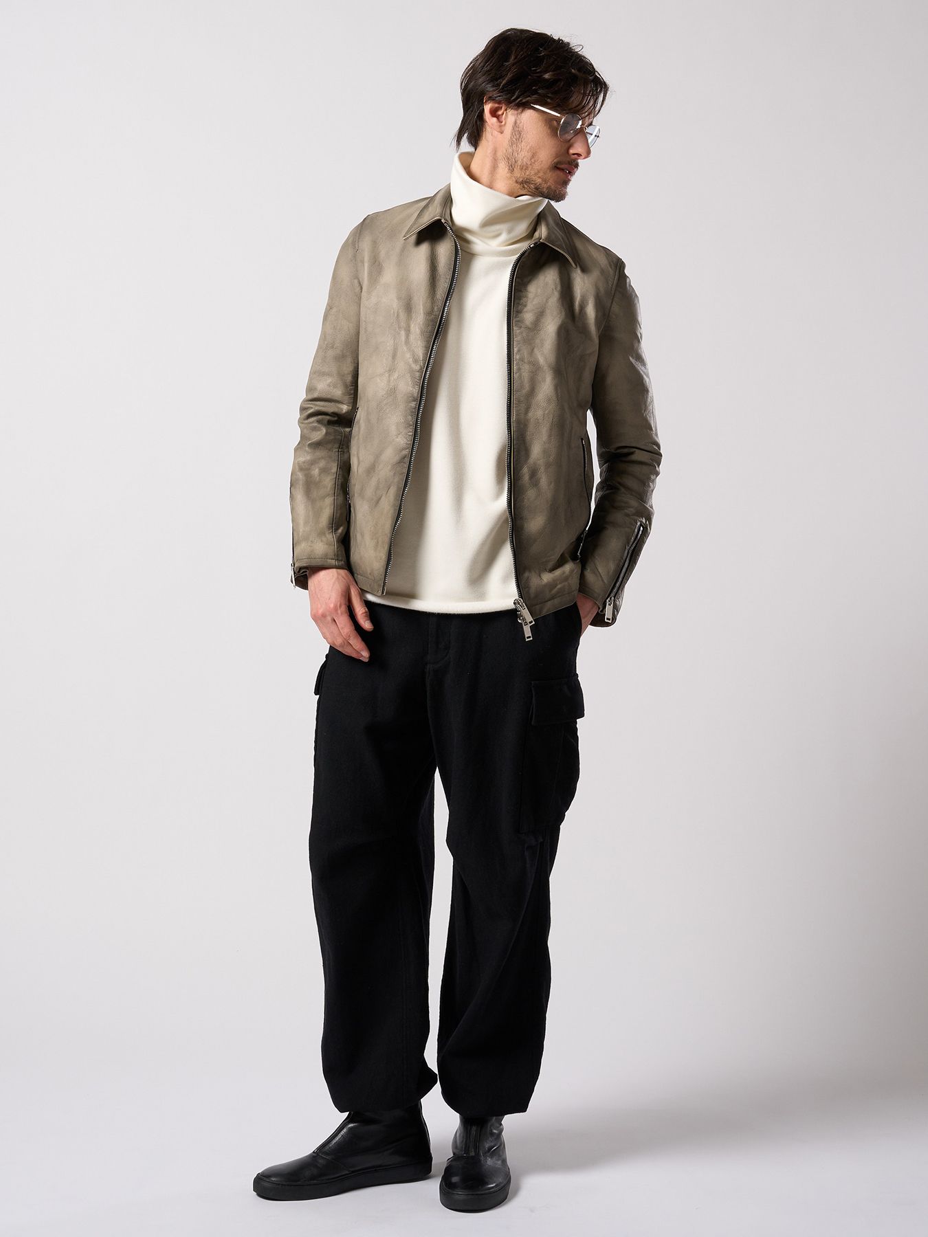 【予約品 4月19日(日) 18時締切】back boa cut-off highneck / バックボア カットオフ ハイネック/ ホワイト