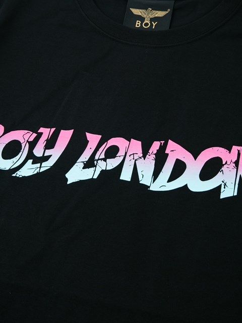 GRADATION LOGO GRAPHIC TEE / Tシャツ / ブラック 【BOY LONDON】