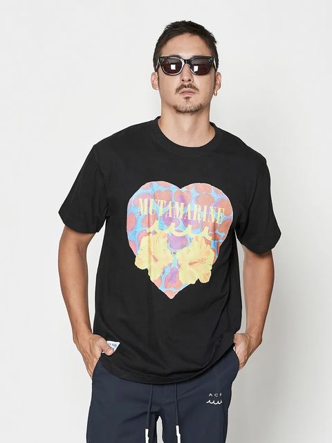 muta Heat Hibiscus Tee / Tシャツ / ブラック【Acanthus × muta MARINE】