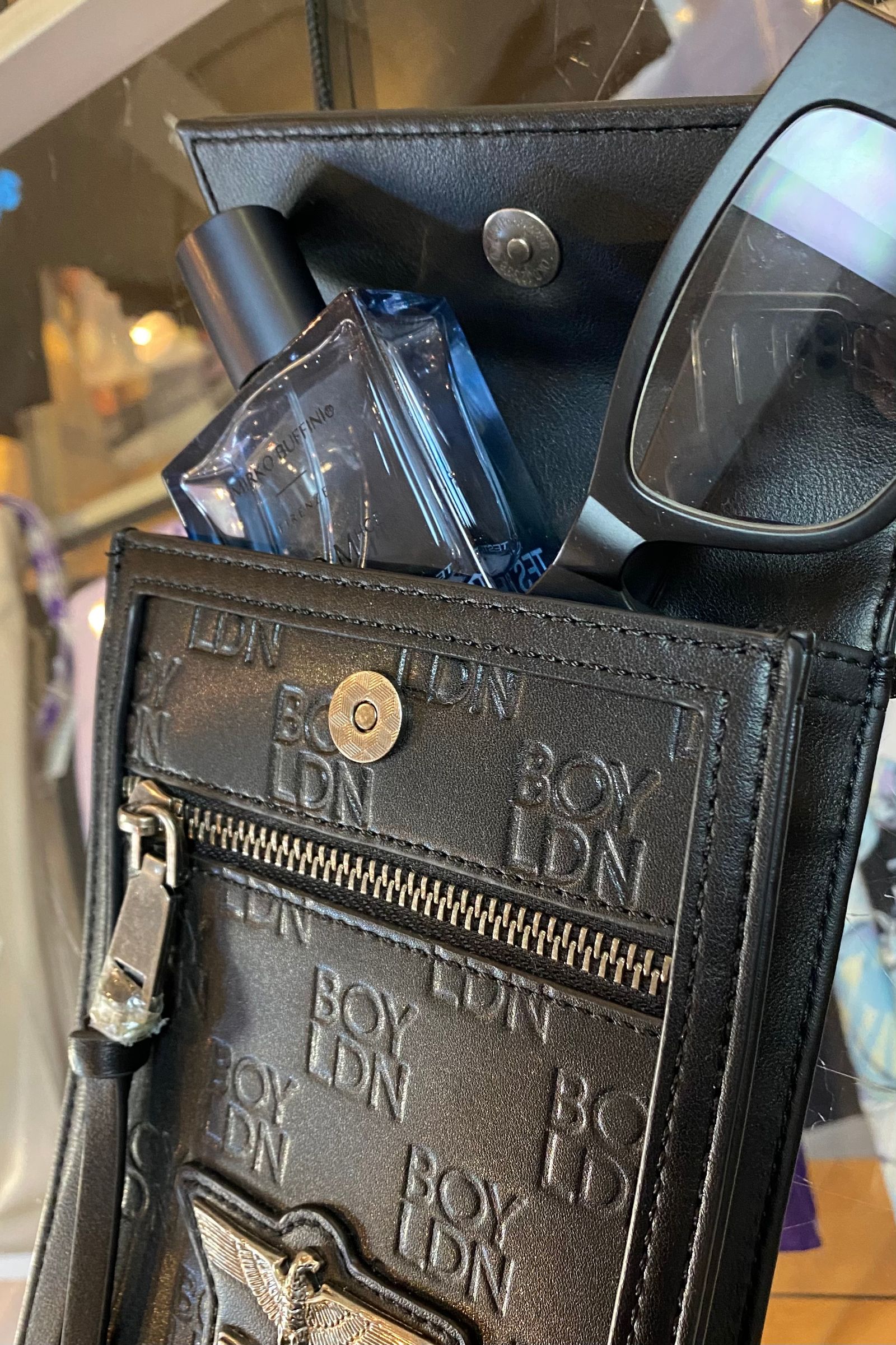 BOY LONDON - EMBOSSING MINI SHOULDER BAG / BLACK 【BOY LONDON