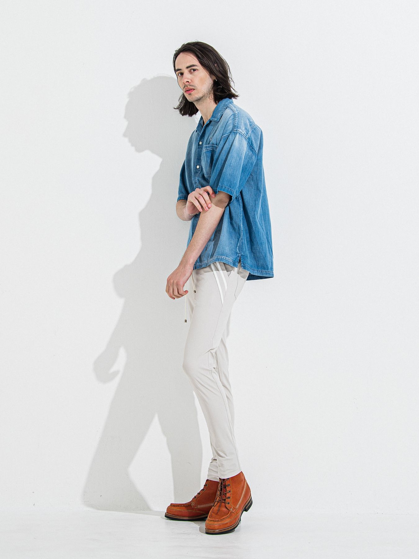 【予約品】ZACK HALF DENIM SHIRT / ザックハーフスリーブスリーブデニムシャツ / ライトインディゴ