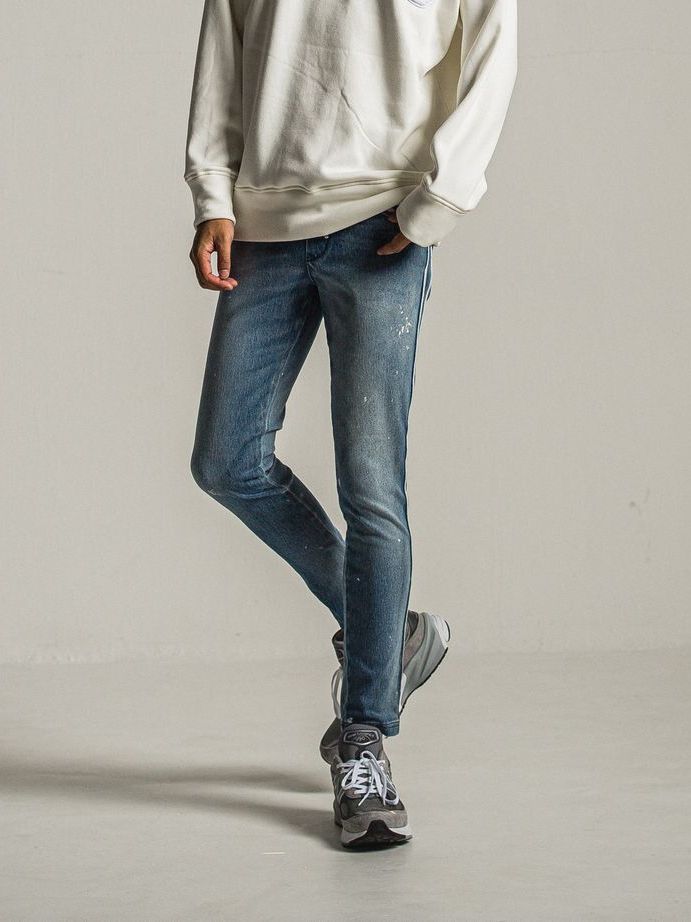 《予約9月1日18時締め》 EX denim jersey  BLINDLINE   PT  / ラインパンツ / リンドブルー