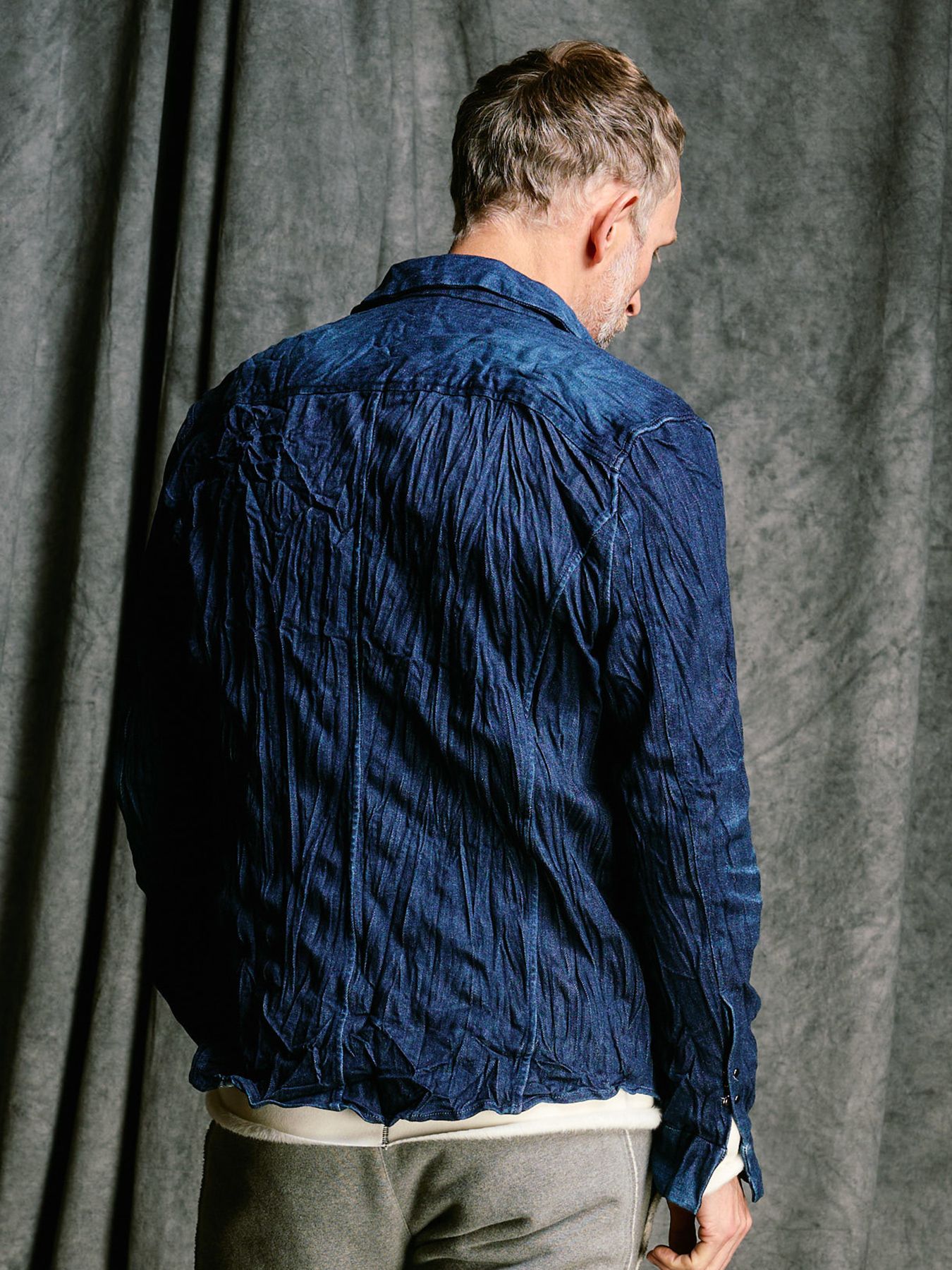 【予約品 4月19日(日) 18時締切】2-hook denim shirt / 2フック デニムシャツ / インディゴユーズド