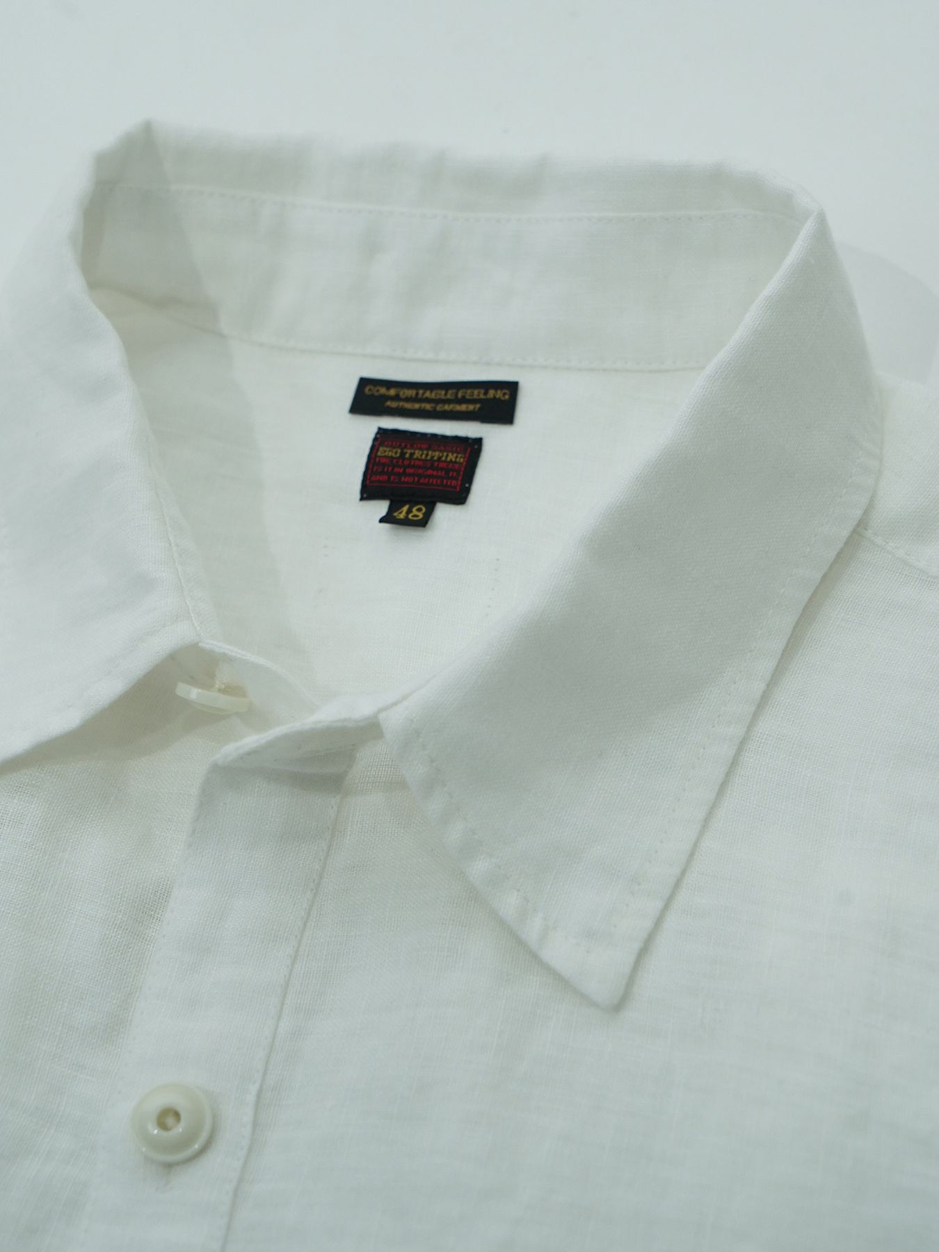 【予約品 2月1日(日) 締切】GATHERLINEN SHIRTS S/S / リネン 半袖シャツ / ホワイト