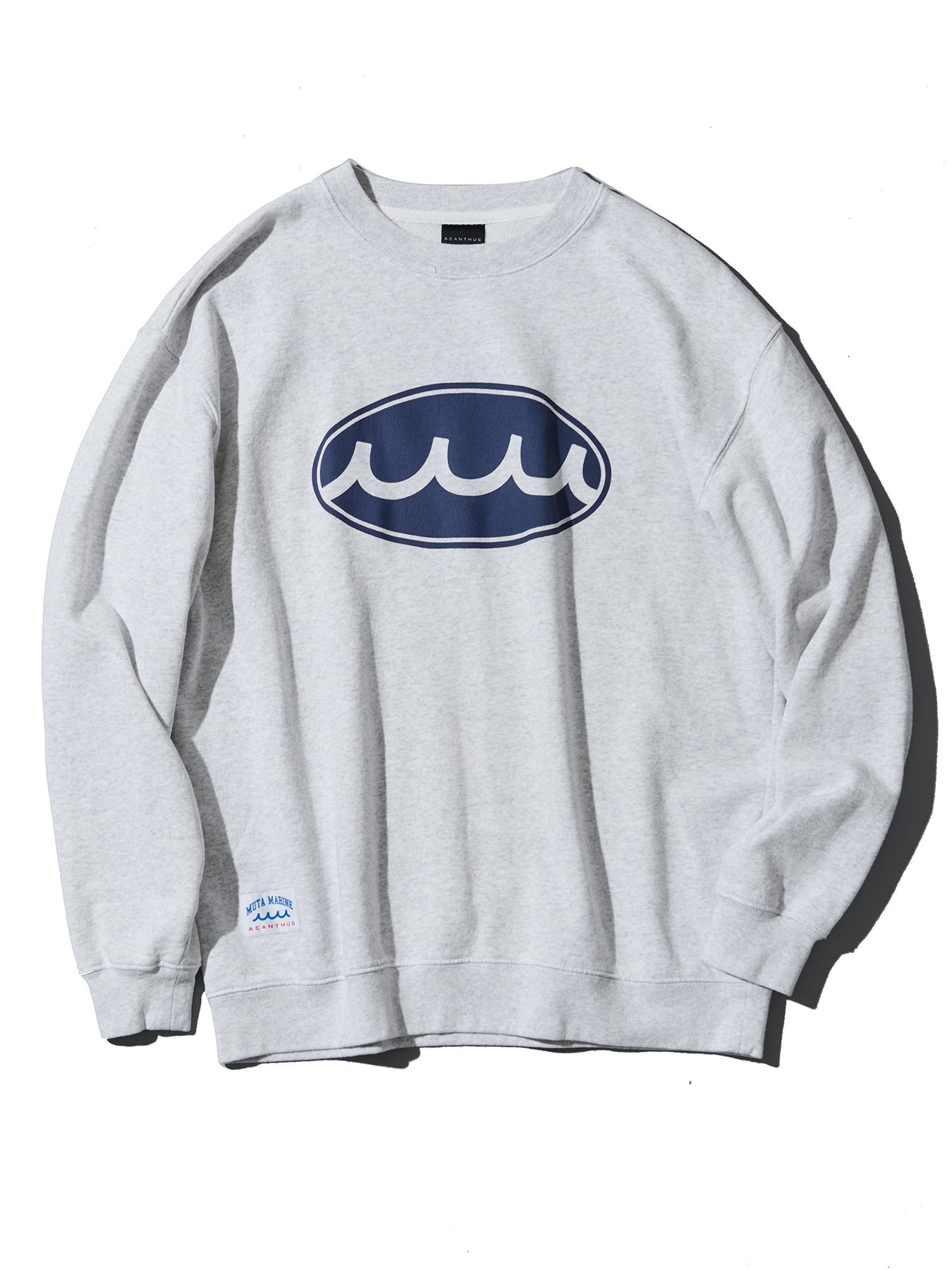 【予約品 10月9日(木) 締切】muta Aging Circle Logo Crewneck / スウェット / アッシュグレー【Acanthus × muta MARINE】