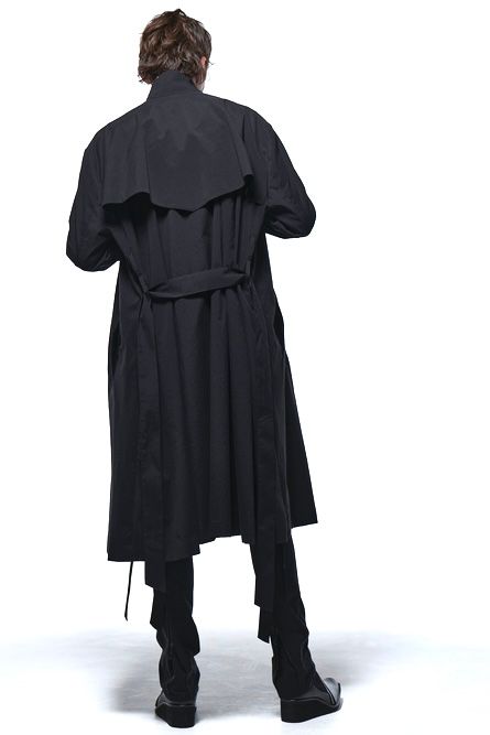 《予約品》 StandCollarDrapeCoatコート / ブラック 【kiryuyrik】 2023年3月以降入荷予定