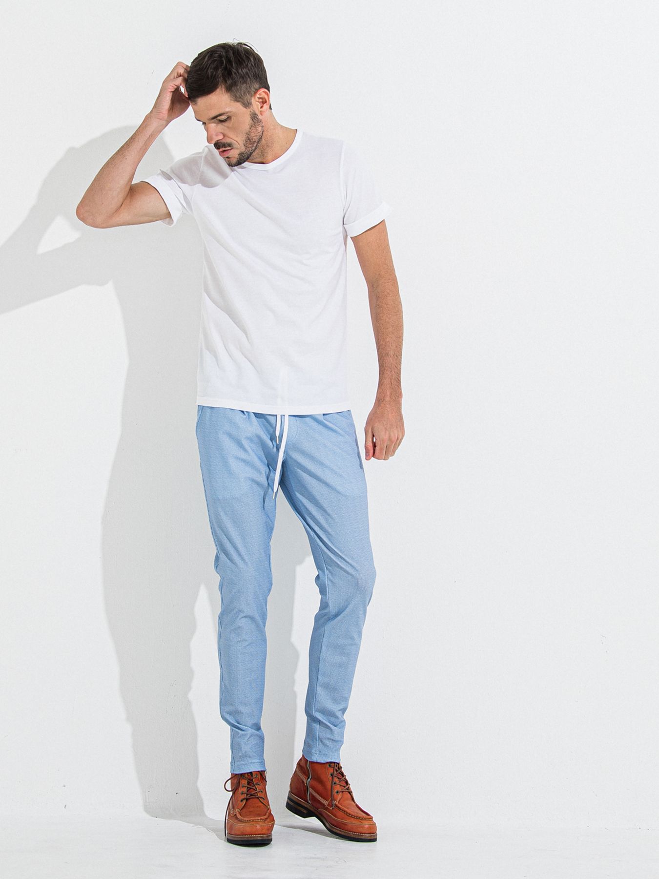 【予約品 】CHRIS EASY TUCK PANTS / クリスイージータックパンツ / チェックサックス