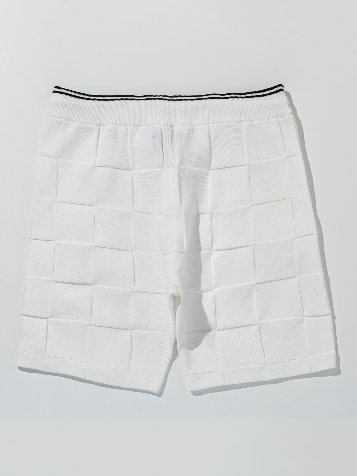 ブロックニットショーツ / ホワイト