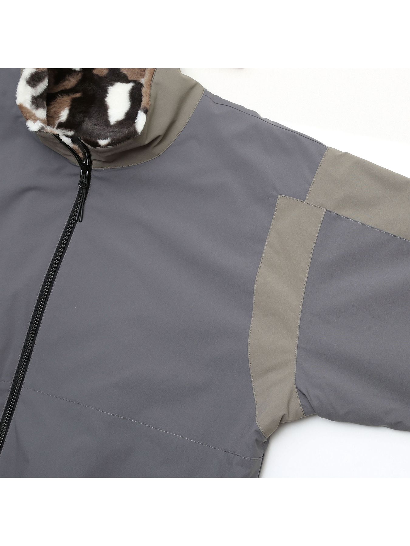 リバーシブル REVERSIBLE-HYPE JKT / GRAY-BEIGE【QUOLT】