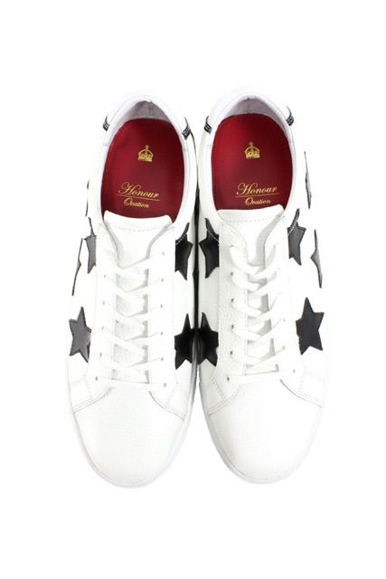 STARデザインスニーカー 3030 / WHITE×BLACK 【HONOUR OVATION】