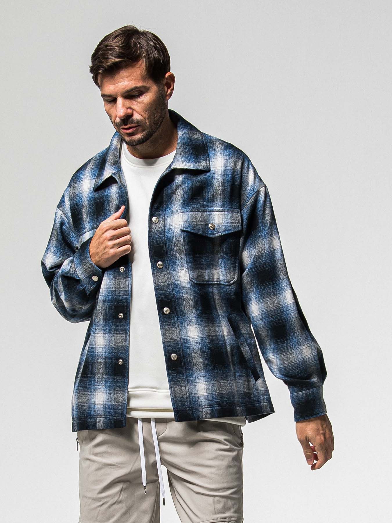 【予約品 8月31日(日) 締切】FLANNEL CHECK JK / フランネルチェック ジャケット / ブルー