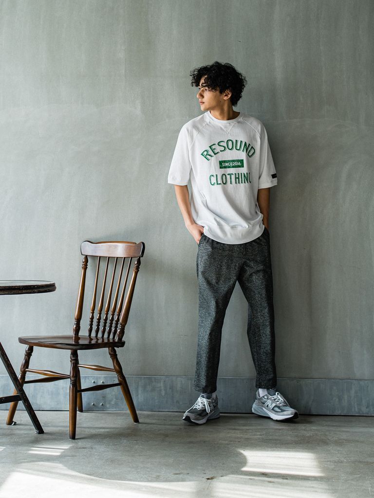 《予約品3月3日18：00締め》 college half sleave / ハーフスリーブT / ホワイト