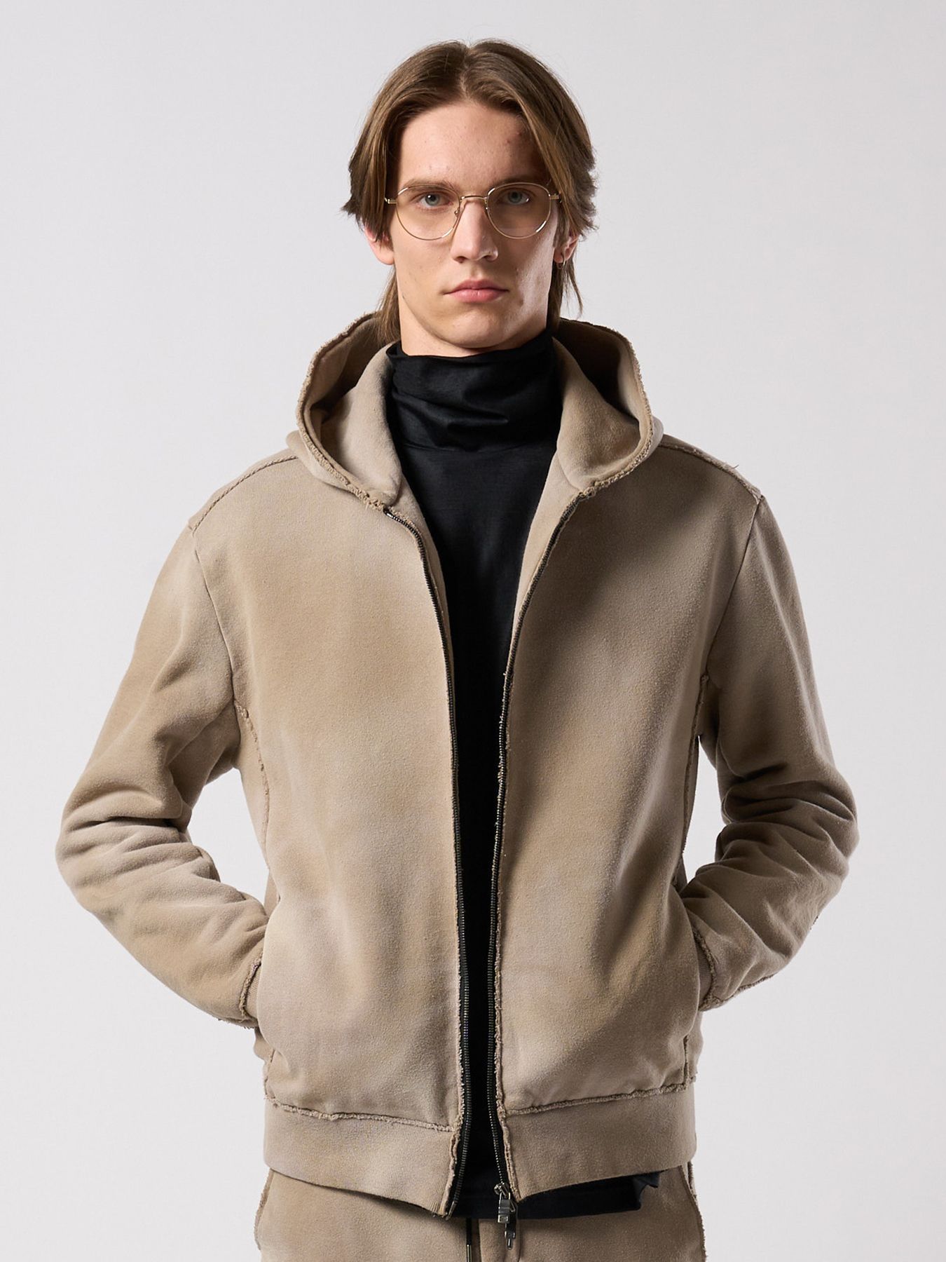 【予約品 4月19日(日) 18時締切】fade zip-up hoodie / フェード ジップアップ フーディー / フェードベージュ