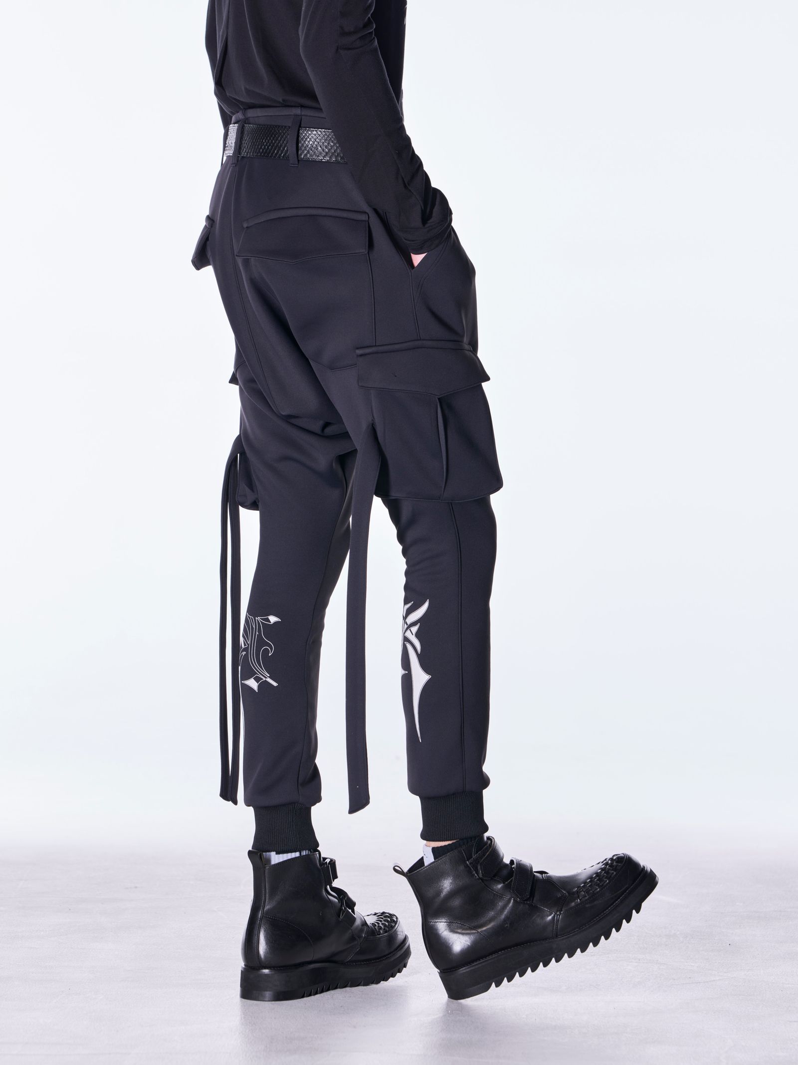 【予約品 6月29日(月) 締切】Double Knit Jersey Sarrouel Pants / サルエルパンツ / ブラック