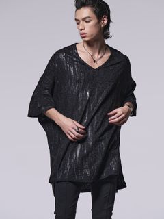 《予約品》 Dolman V Neck T-Shirt / ドルマンVネックT / ブラックHAKU