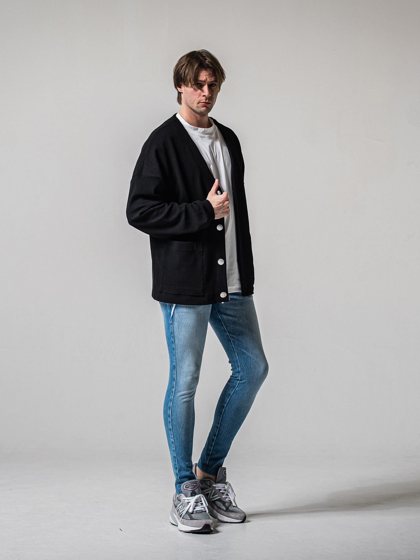 【予約品 11月16日(日) 締切】BLISTER KNIT C/D / ブリスターニットカーディガン  / ブラック