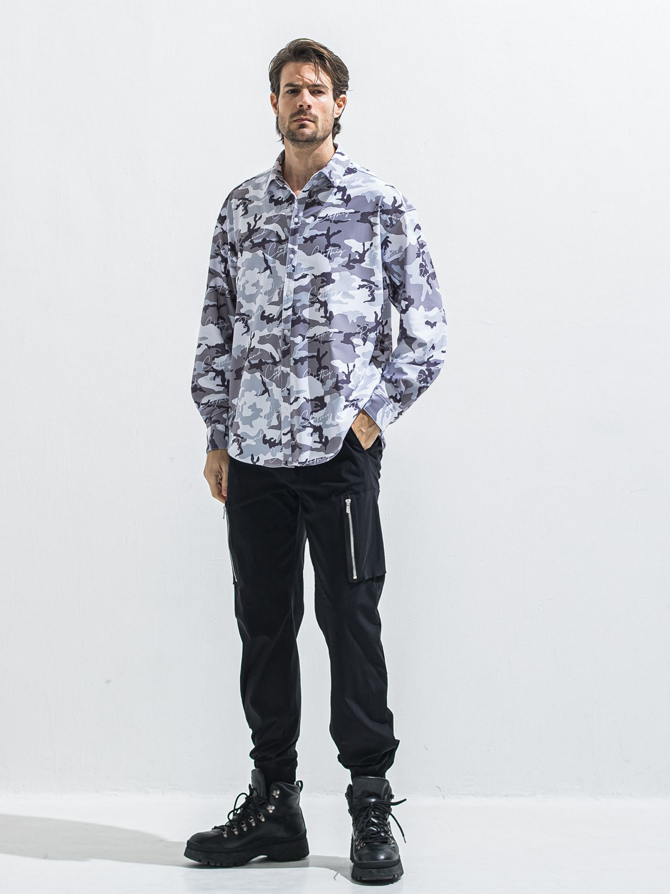【予約品 2月15日(日) 18:00 締切】DAVID NYLON CARGO PANTS/ ミリタリーナイロンカーゴパンツ / ブラック