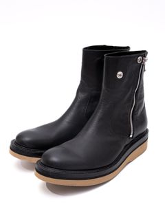 【予約品 4月6日(月) 締切】Japanese Steerhide Italian Double Oil Riders Boots / ジャパンステア イタリアンWオイル ライダースブーツ / TRASH / ブラック