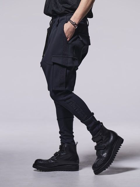 《予約品》 Line Sarouel Pants / ラインサルエルパンツ / ブラック
