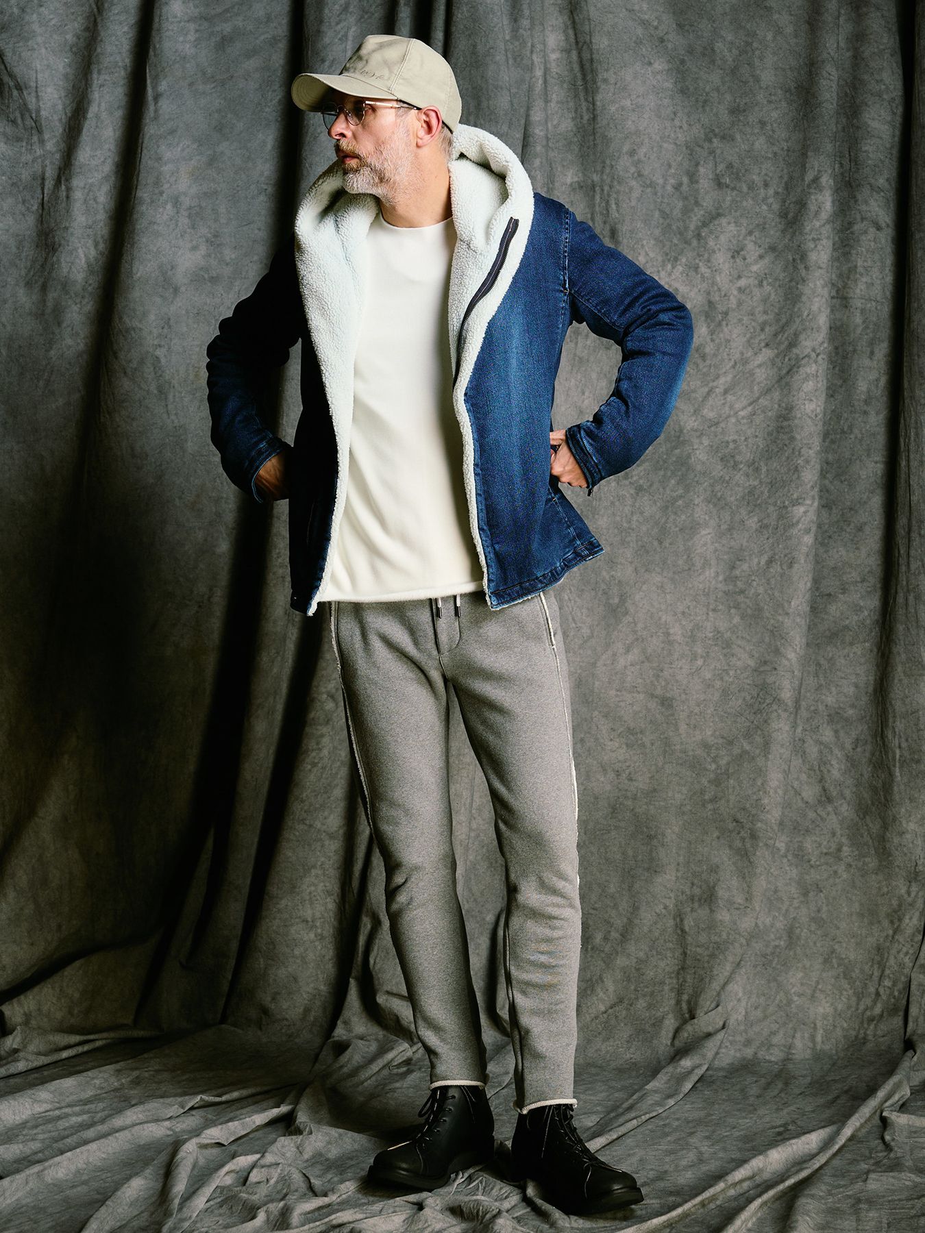 【予約品 4月19日(日) 18時締切】back boa cut-off crew / バックボア カットオフ クルーネック/ ホワイト