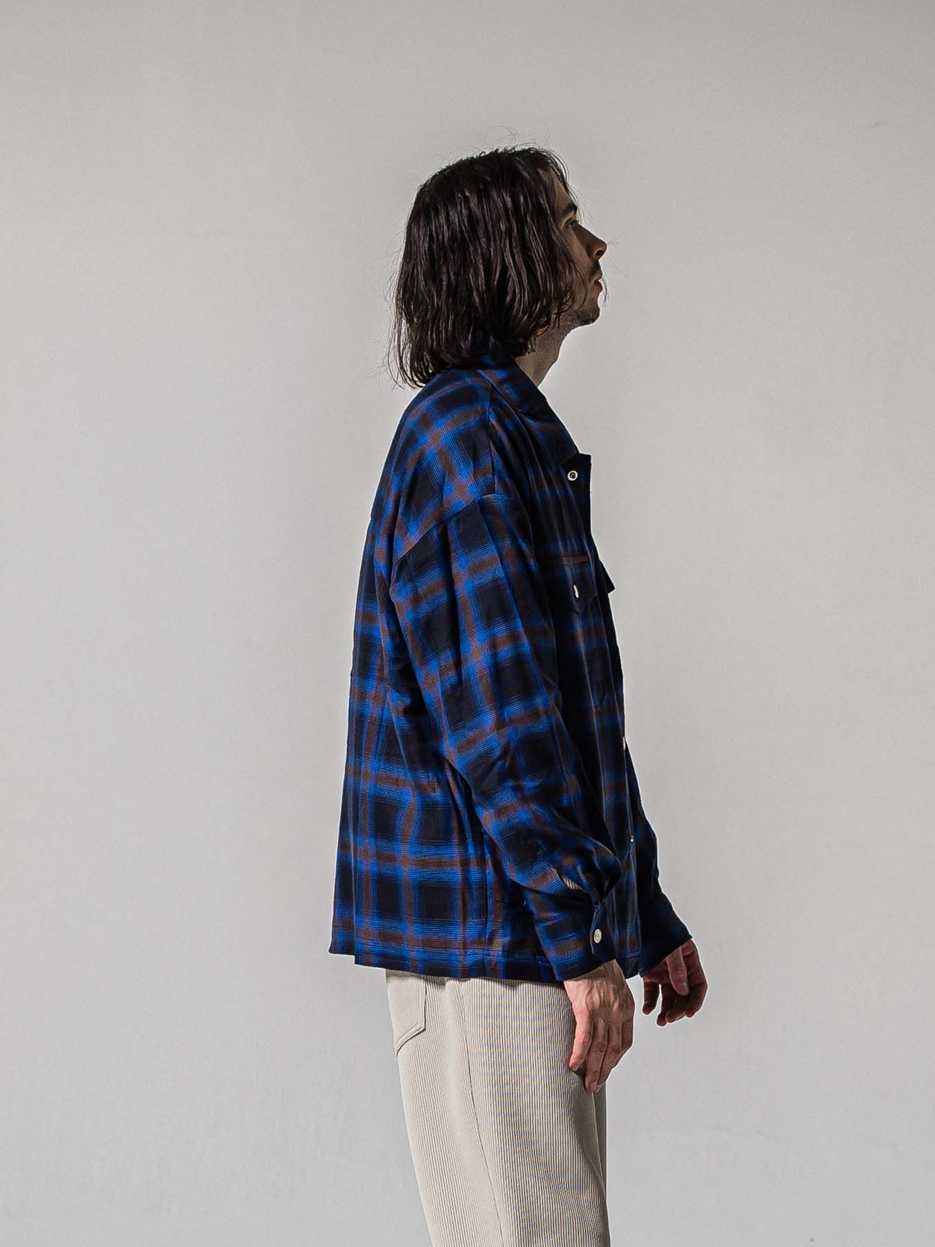 【予約品 11月16日(日) 締切】50s CHECK JK / オンブレチェック シャツジャケット / ブルー