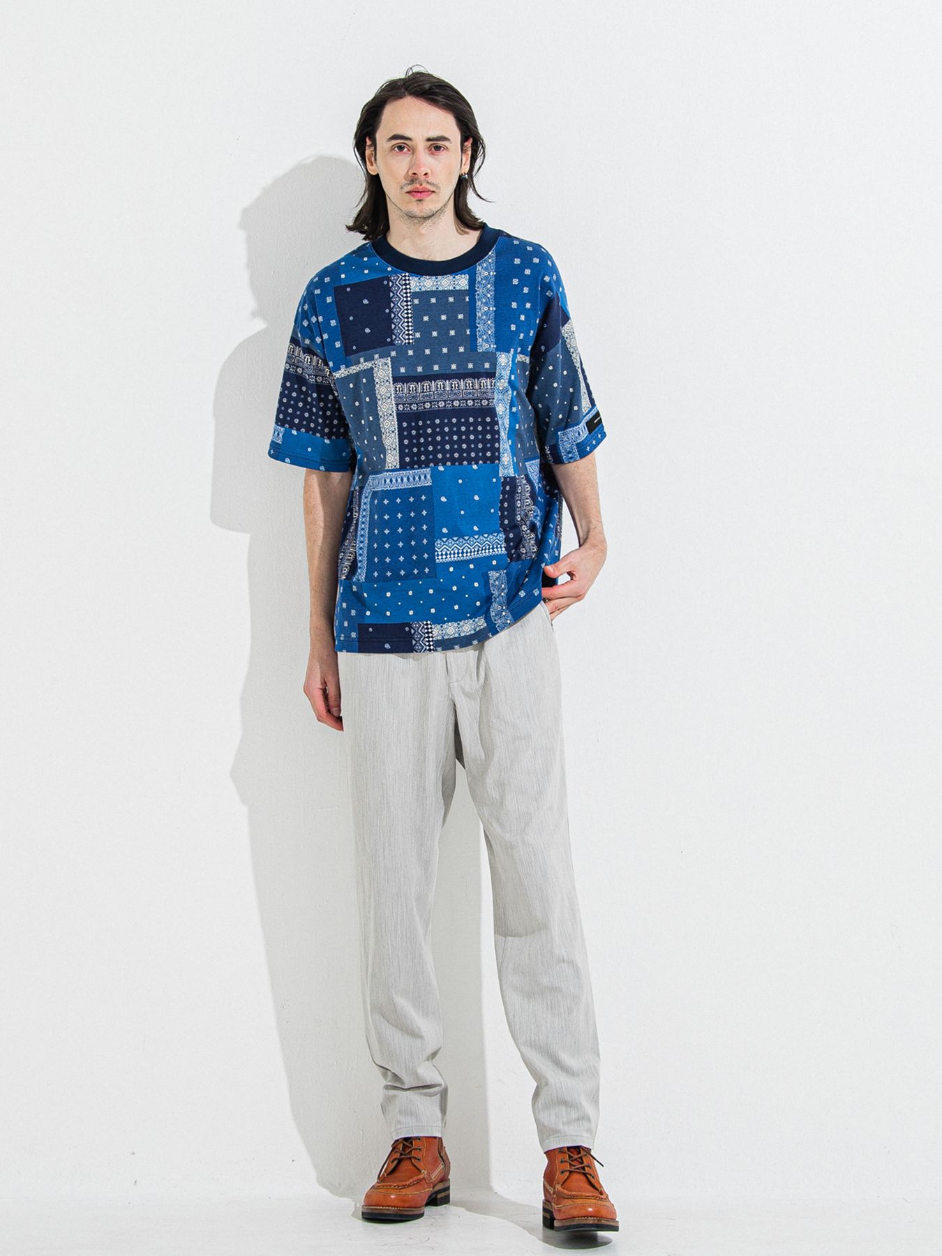 【予約品 】BANDANA OVER TEE / バンダナオーバーサイズTシャツ / ネイビー