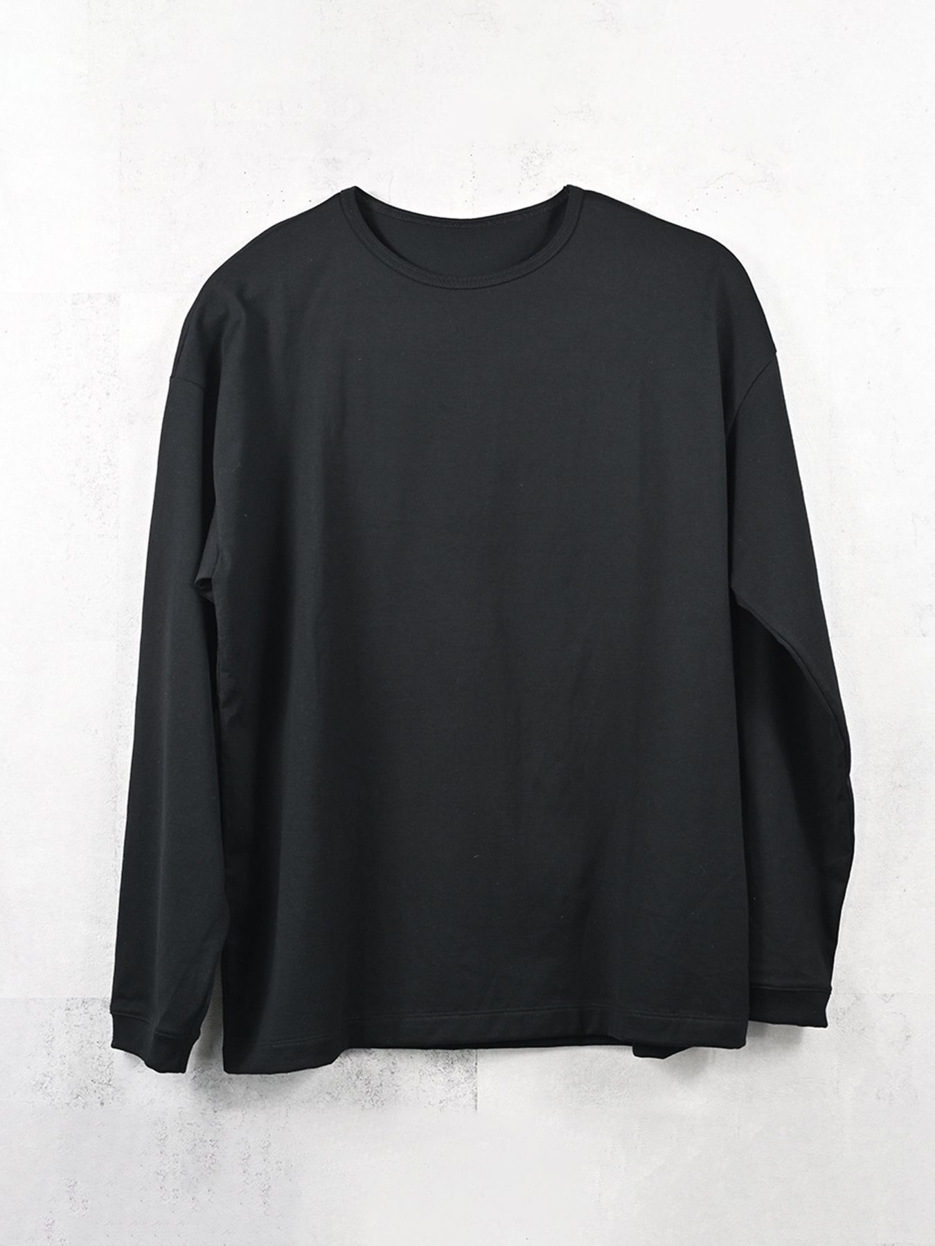 【予約品】PIN ST RC over longsleave Tee / ピンストライプロゴ オーバーサイズ ロングスリーブ Tシャツ / ブラック