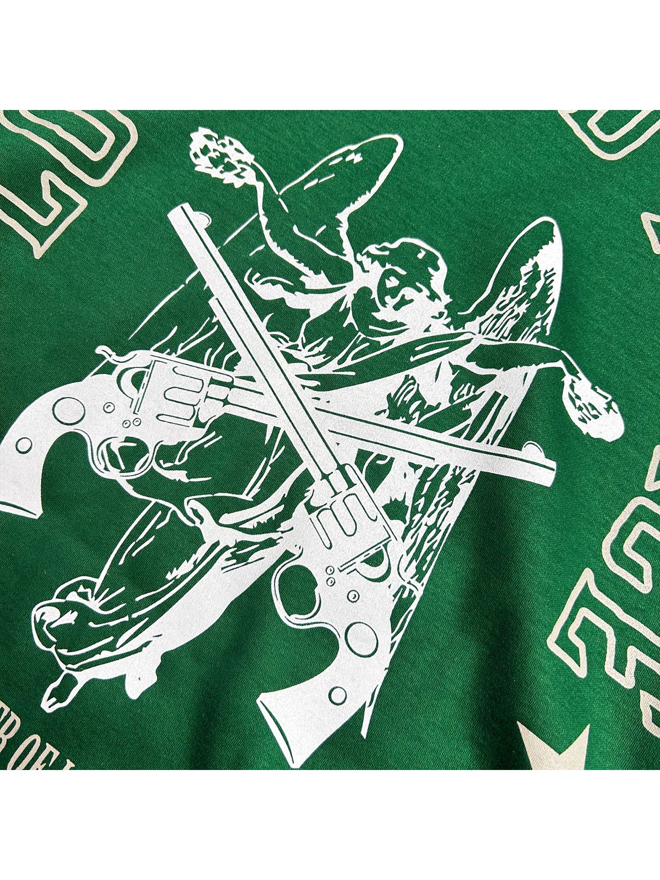 【予約品 8月10日(日) 締切 】ANGEL CROSSGUN L/S T / エンジェル クロスガン ロングスリーブ Tシャツ / グリーン
