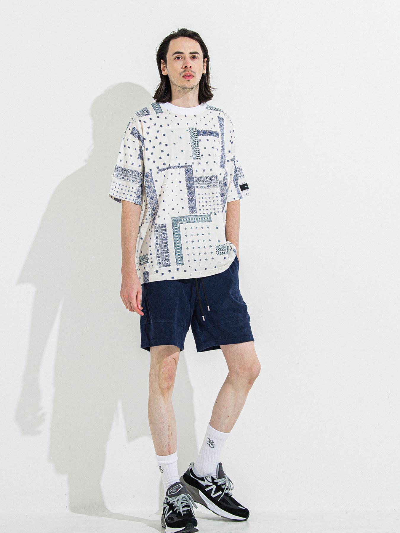 【予約品 】BANDANA OVER TEE / バンダナオーバーサイズTシャツ / ホワイト