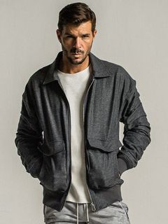 《予約9月1日18時締め》 AG wool flight jk  / ミリタリージャケット / グレー