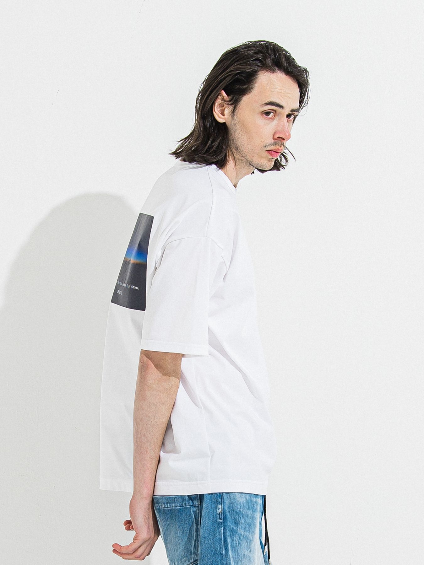 【予約品 】YOAKE PHOTO OVER TEE /  フォトオーバーサイズTシャツ / ホワイト