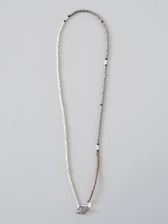 《予約品》 BEADS NECKLACE / ネックレス / グレー・シルバー 【Iroquois.SENTI】