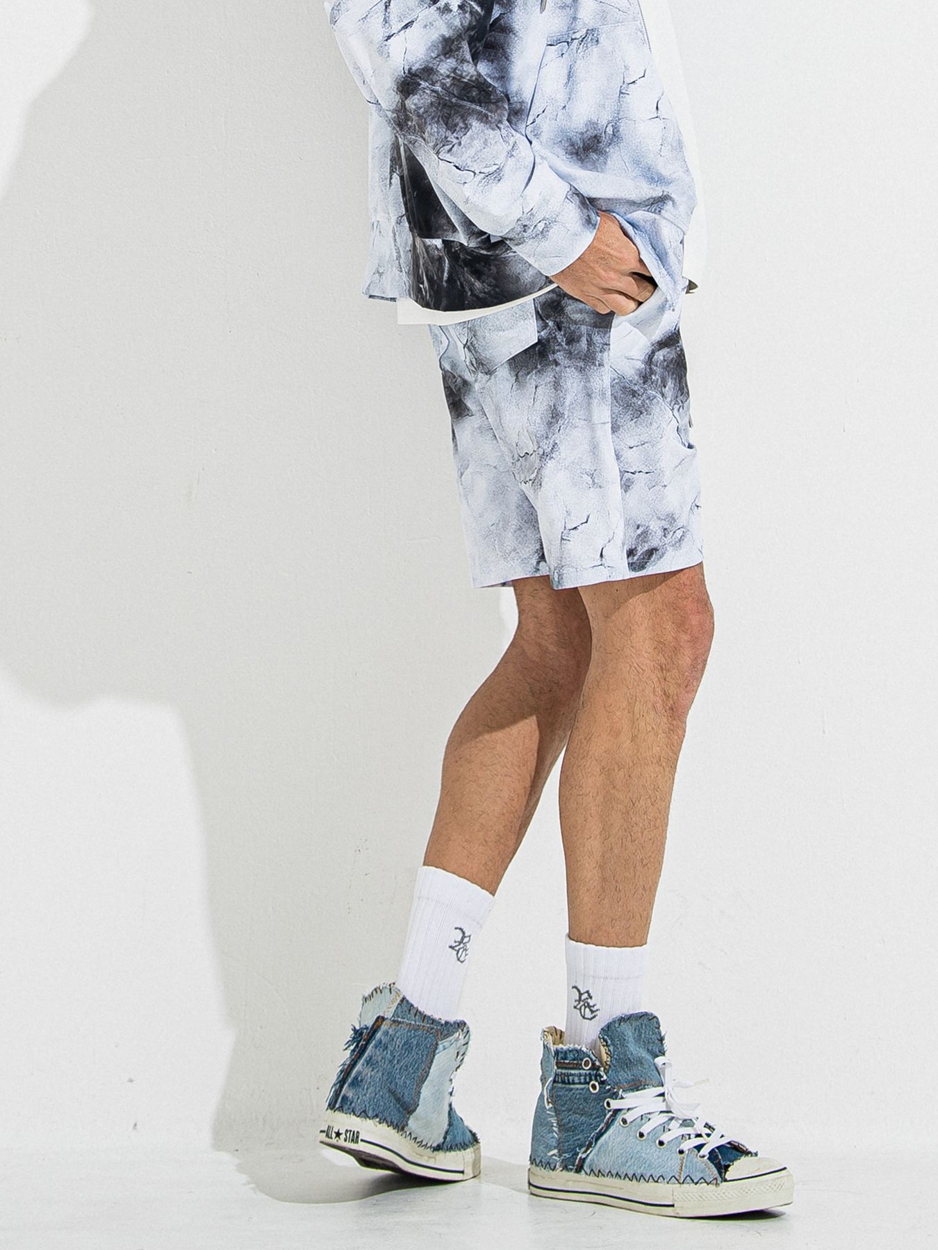 【予約品 】RASH SHORTS / ラッシュガード ショーツ / マーブルホワイト