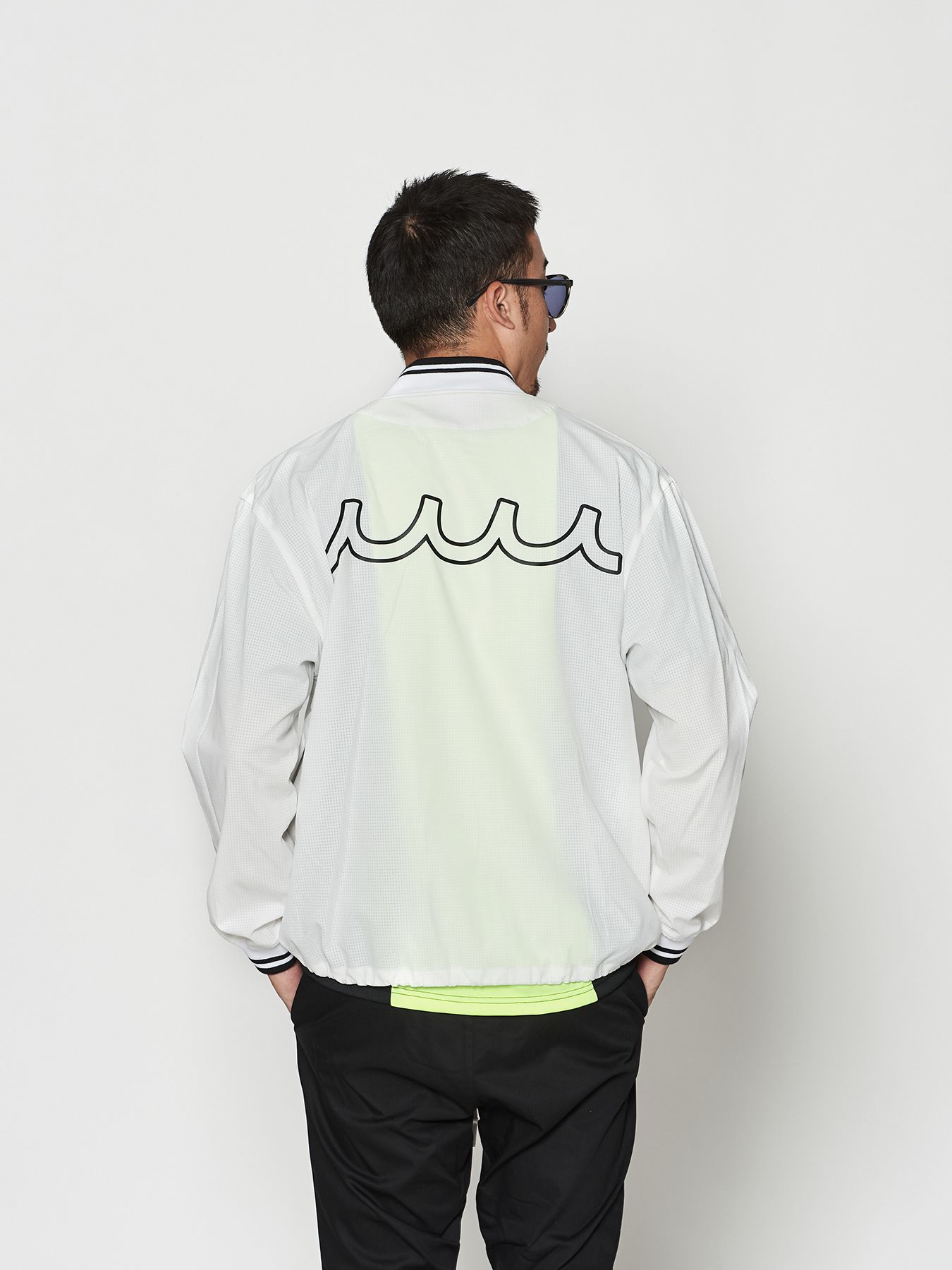 【予約品 10月9日(木) 締切】muta Dot Air(R) Ventilation Jacket / リブブルゾン / ホワイト【Acanthus × muta MARINE】
