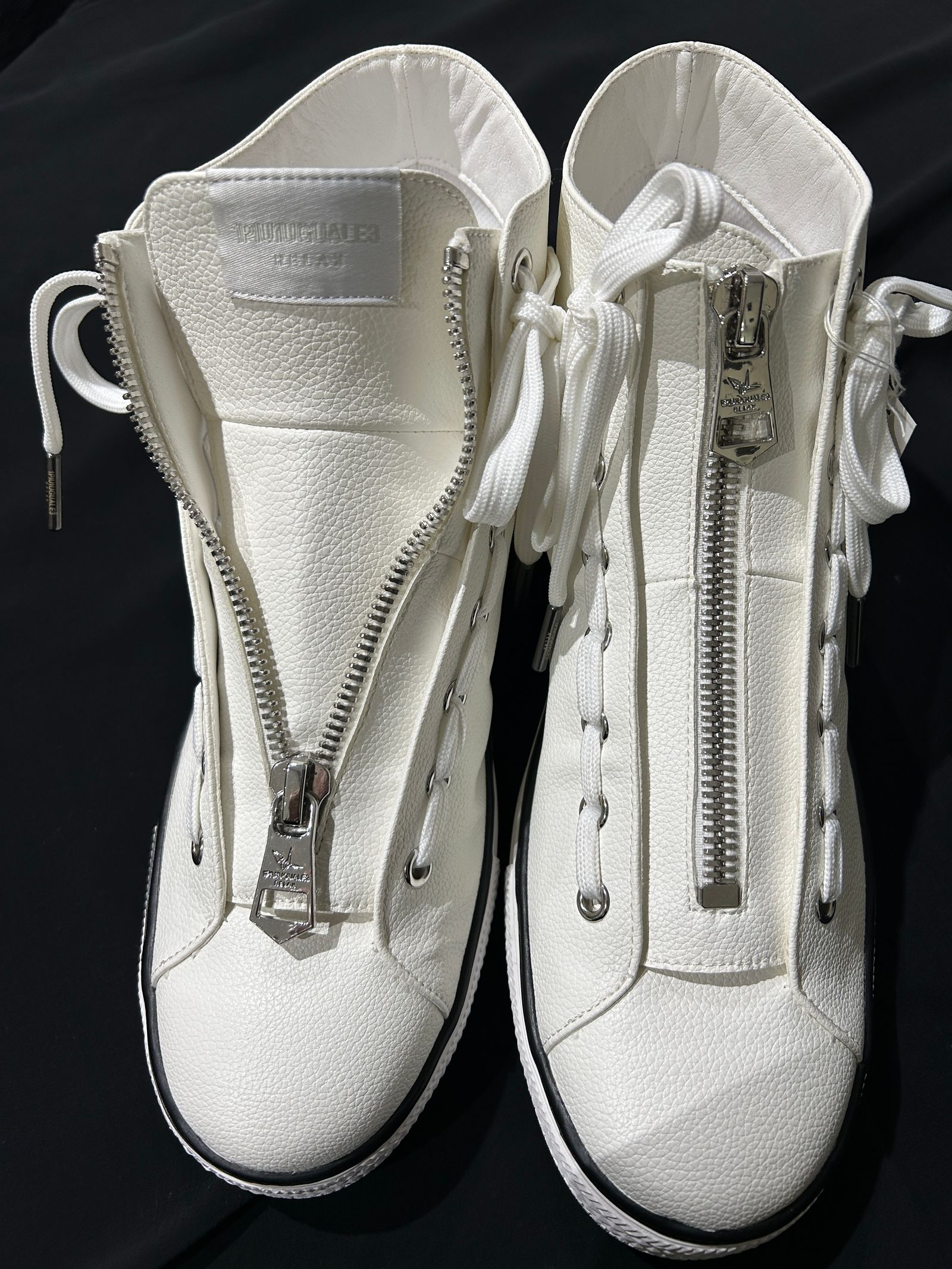 LUXURIOUS ZIP ハイカットスニーカーホワイト 【1PIU1UGUALE3 RELAX】