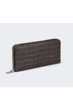 ラウンドL 長財布 Tint Embossing Leather / Pale Black 【aniary】