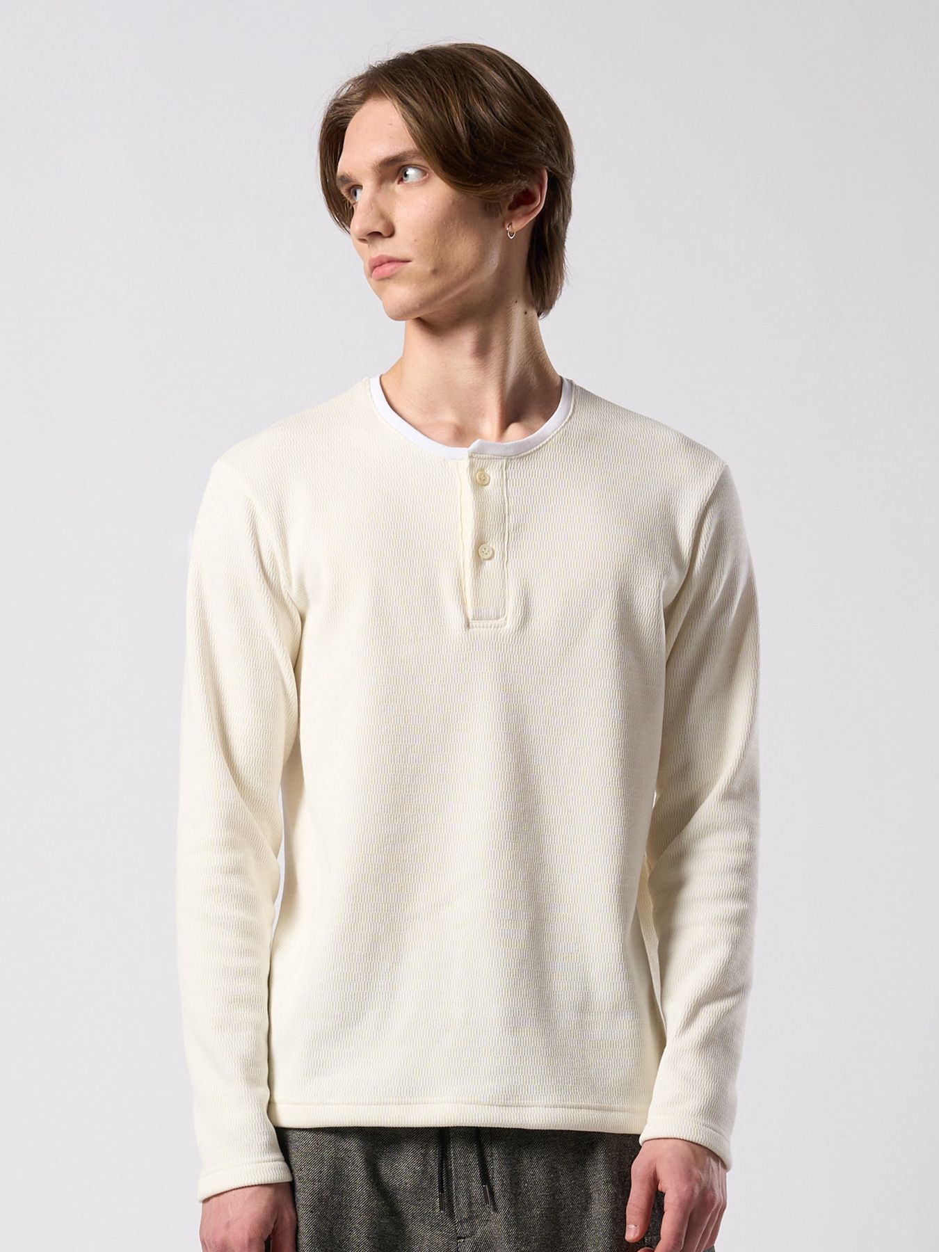 【予約品 4月19日(日) 18時締切】back boa thermal henley L/S / バックボア サーマル ヘンリーネック ロングスリーブ / ホワイト