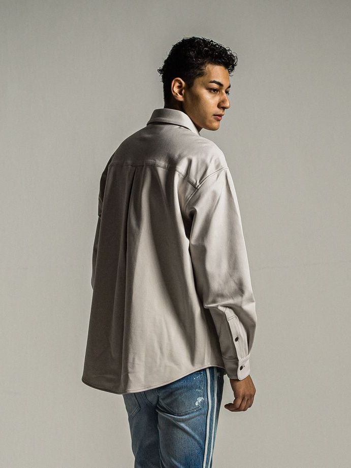 《予約9月1日18時締め》 jersey  jack shirts  / シャツ / グレー