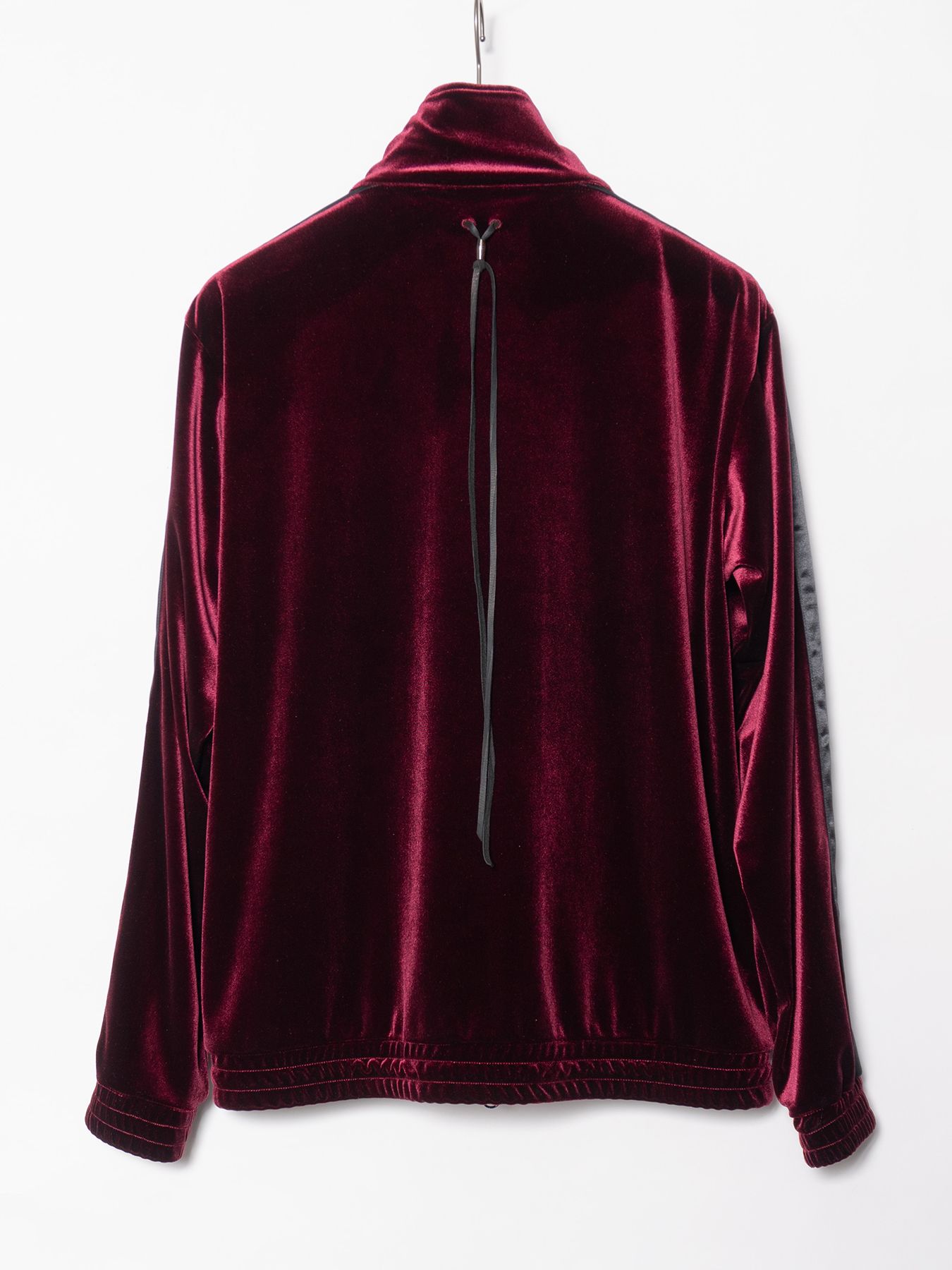【予約品 4月6日(月) 締切】Stretch Tricot Velour Track Jacket / ストレッチ トリコット ベロア トラック ジャケット / ワイン