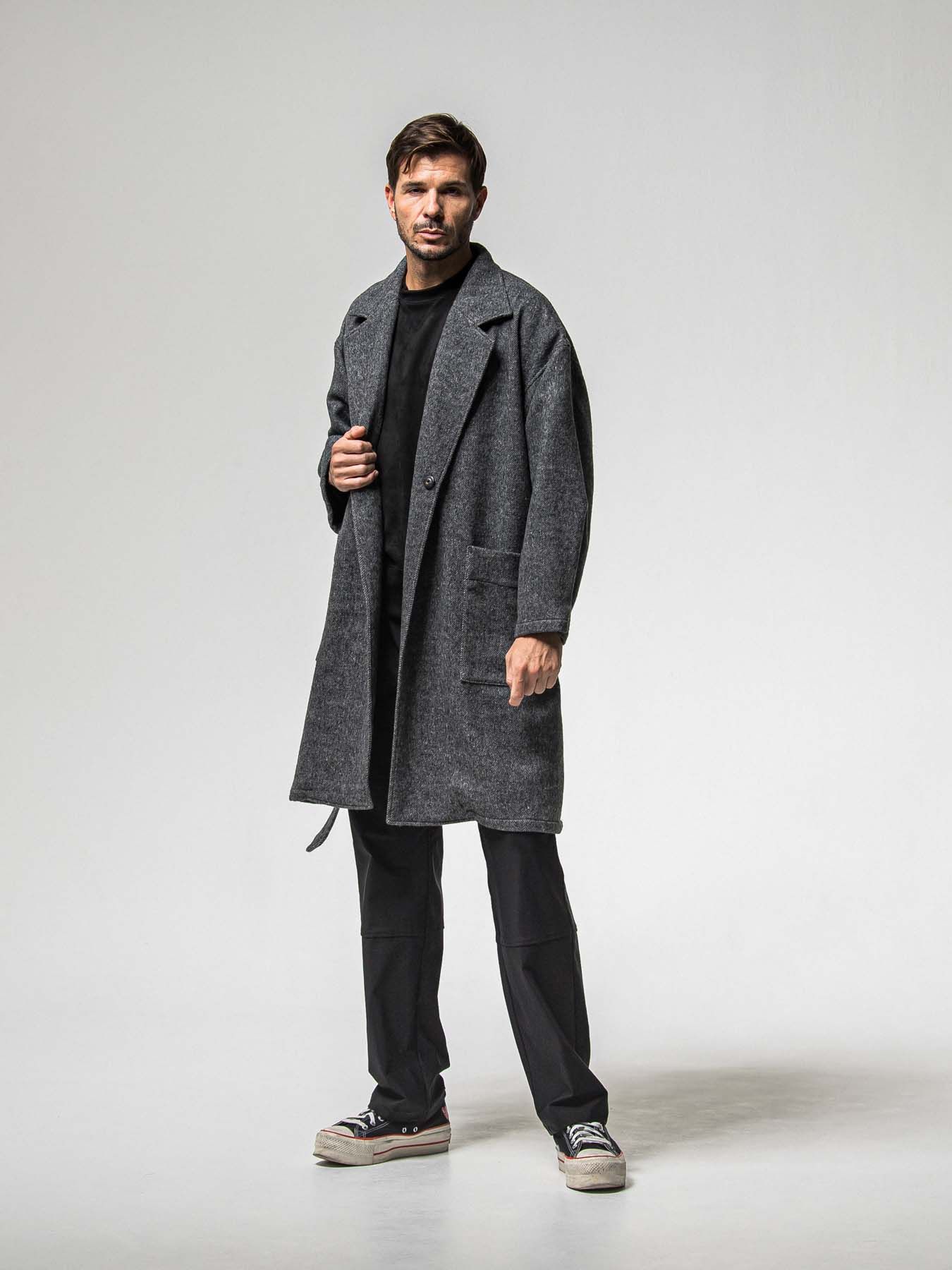 【予約品 】GOWN OVER COAT / ガウンオーバーコート / グレー