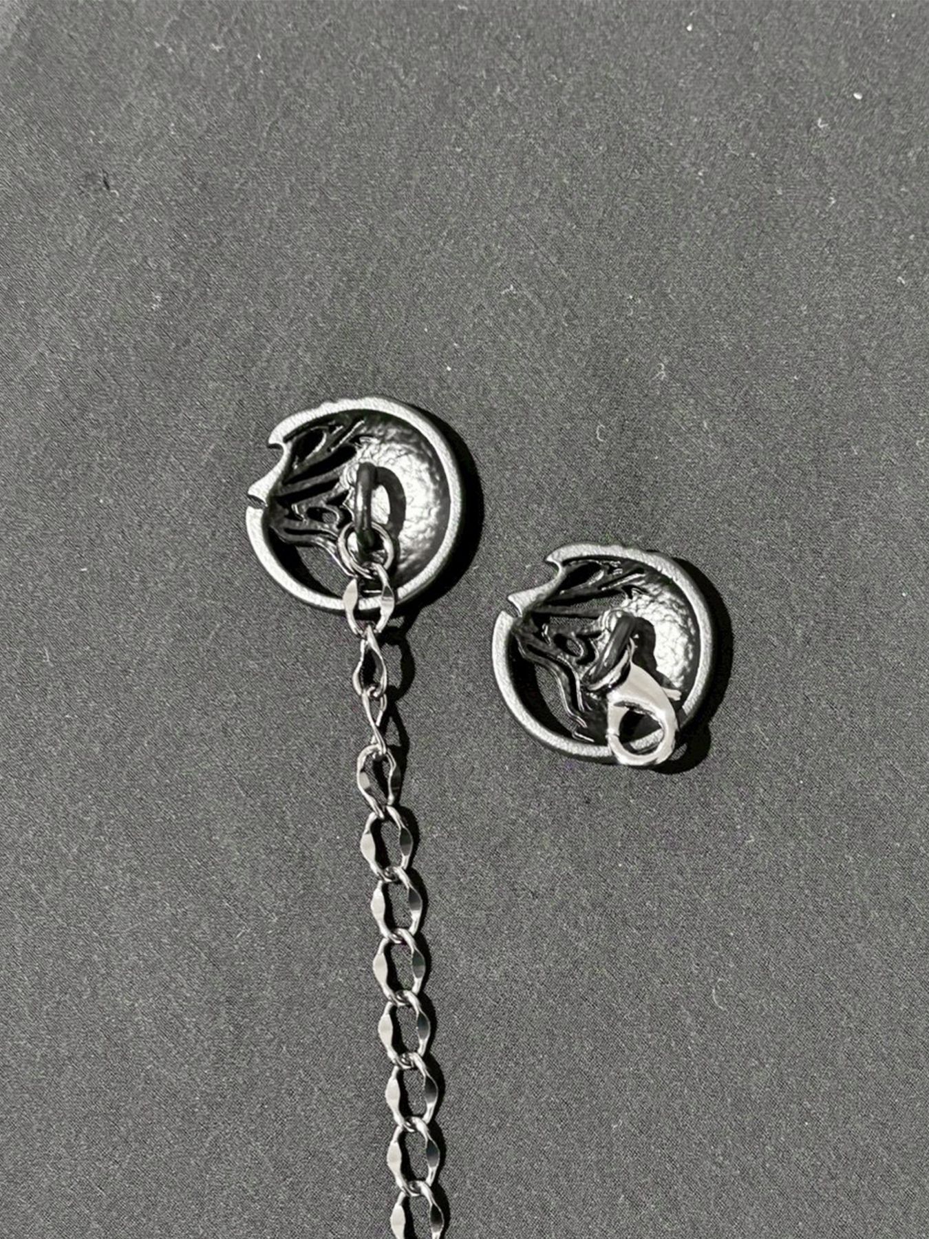 【予約品 1月4日(日) 締切】Goth Jacket / ゴスジャケットチェーン付きボタン  / グレー