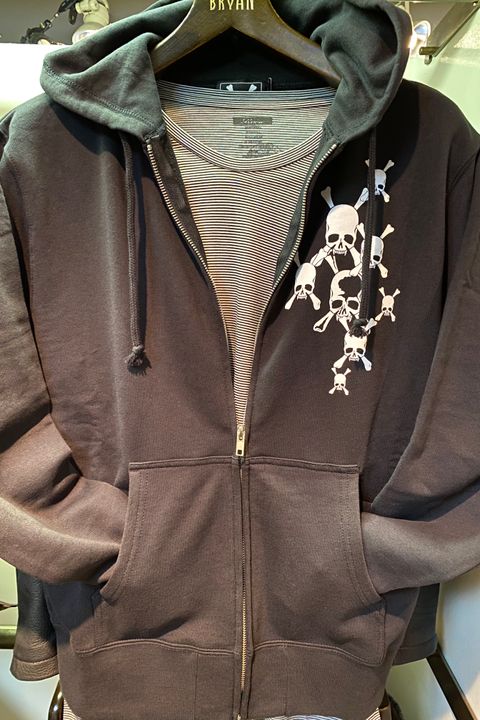 SHOOTING HOODIE BLACK フルジップ【Roen】